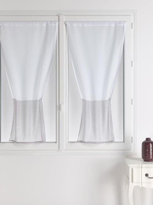 Par de ventanas de estameña bicolor - Kiabi