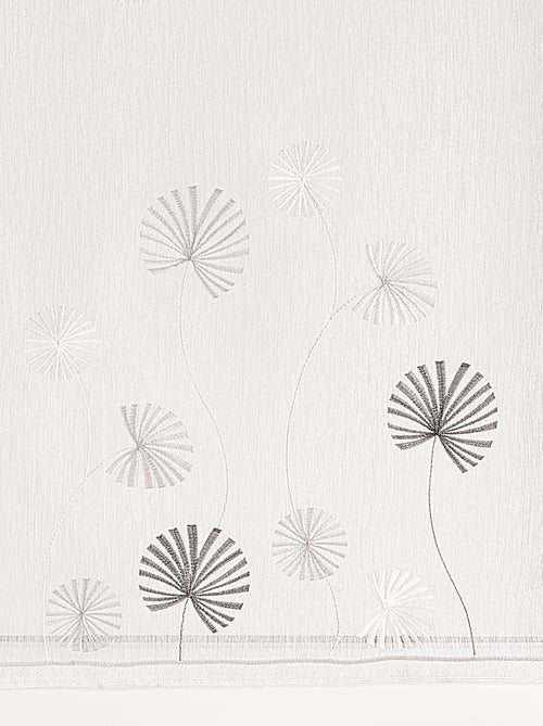 Par de visillos bordados con motivos florales - Kiabi