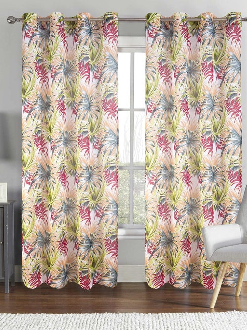 Par de visillos con estilo tropical - Kiabi