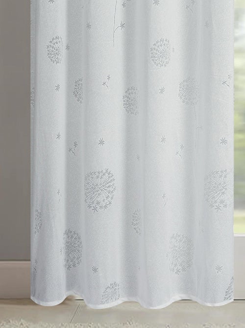 Par de visillos con ojales de flores efecto tejido - Kiabi Par de visillos con ojales de flores efecto tejido - Kiabi