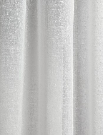 Par de visillos con paramento superior macramé corazón