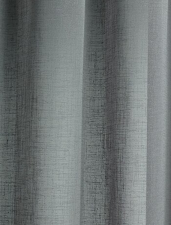 Par de visillos con paramento superior macramé corazón