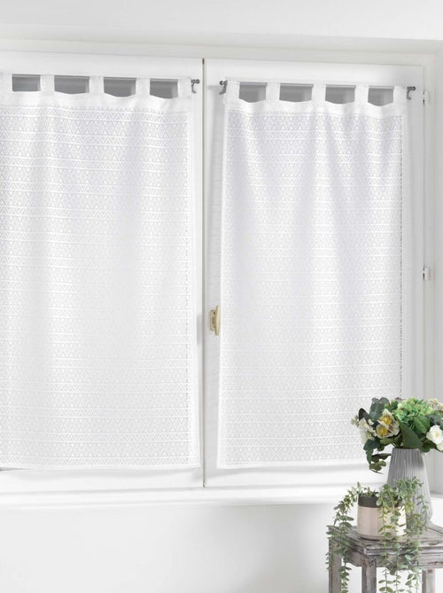 Par de visillos con presillas - Kiabi