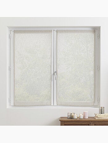 Par de visillos cortos efecto lino