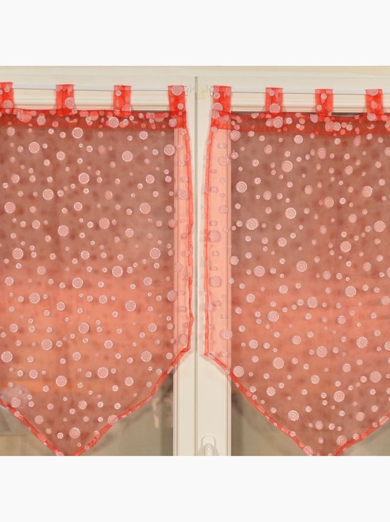 Par de visillos de burbujas argentadas Rojo - Kiabi