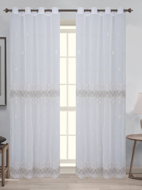 Par de visillos de macramé para puerta acristalada - Kiabi Par de visillos de macramé para puerta acristalada - Kiabi