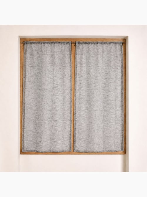 Par de visillos de organza lisos - Kiabi Par de visillos de organza lisos - Kiabi