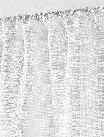 Par de visillos Haltona efecto lino blanco