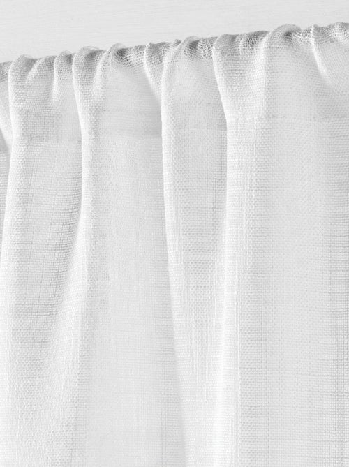 Par de visillos Haltona efecto lino blanco - Kiabi Par de visillos Haltona efecto lino blanco - Kiabi