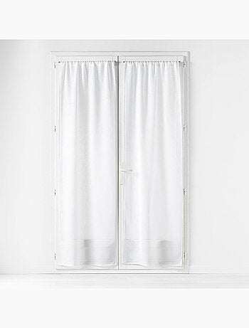 Par de visillos Haltona efecto lino blanco