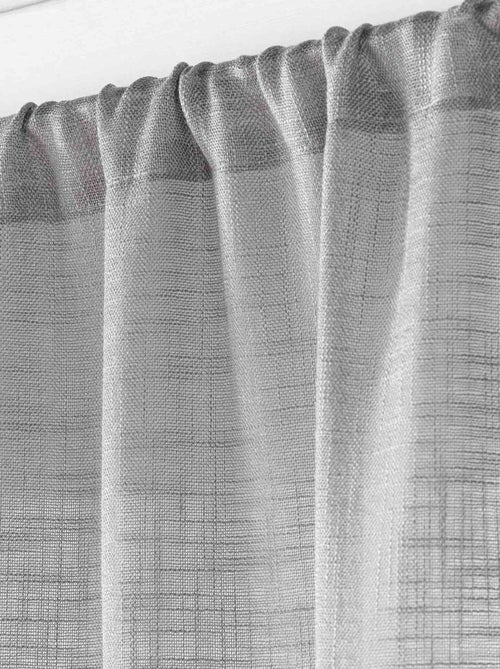Par de visillos Haltona efecto lino blanco - Kiabi Par de visillos Haltona efecto lino blanco - Kiabi