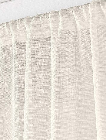 Par de visillos Haltona efecto lino blanco
