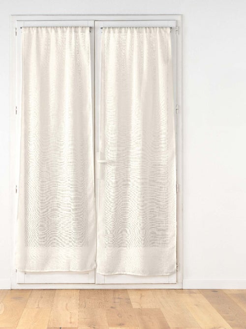 Par de visillos Haltona efecto lino blanco - Kiabi Par de visillos Haltona efecto lino blanco - Kiabi