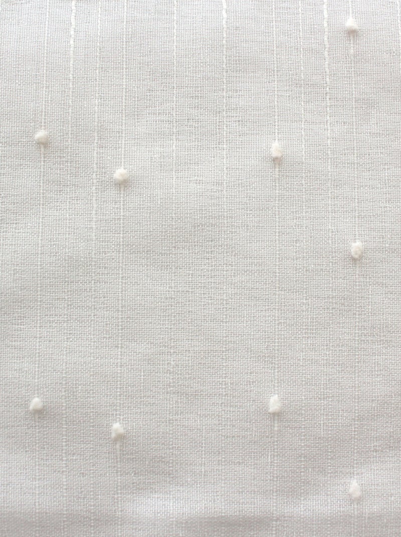 Par de visillos pequeños con plumeti y efecto lino Crudo - Kiabi