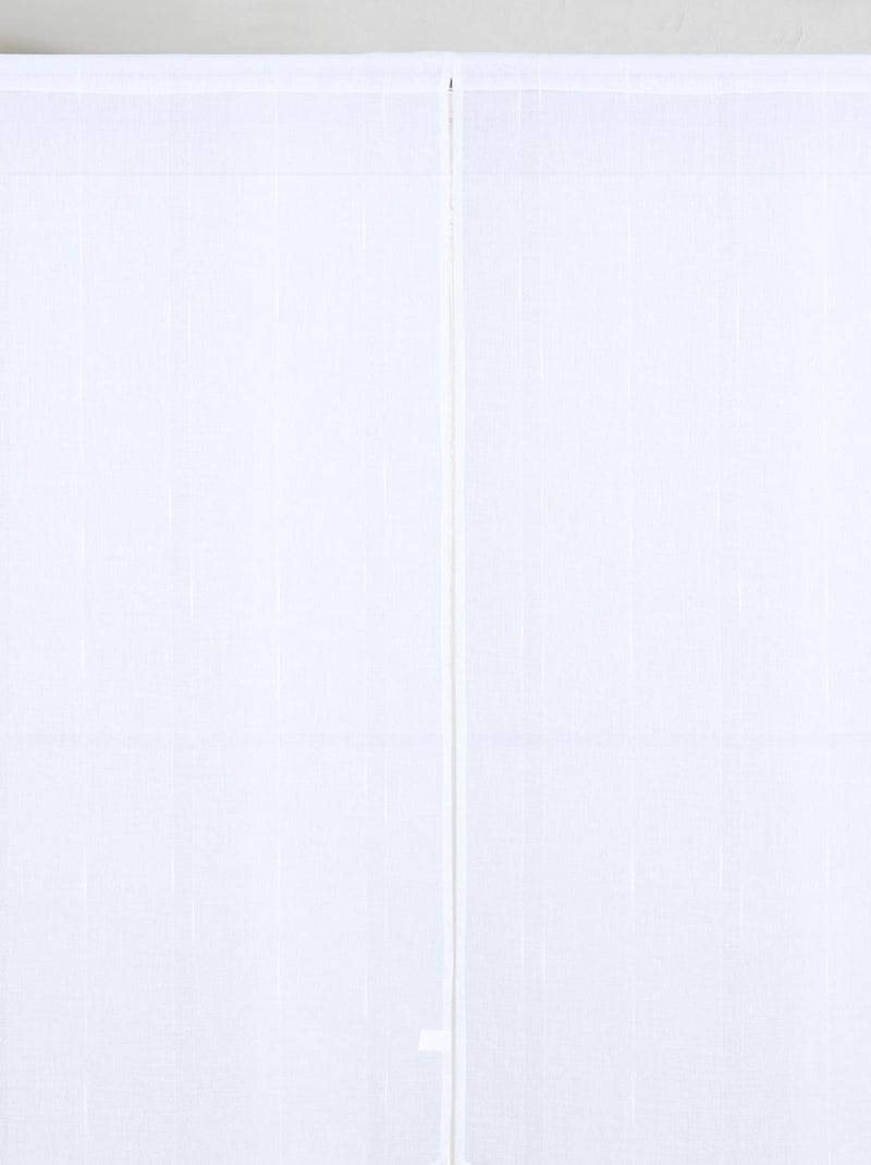 Par de visillos pequeños con rayas verticales brillantes Blanco - Kiabi