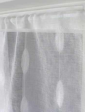 Par de visillos pequeños de jacquard con diseño ovalado