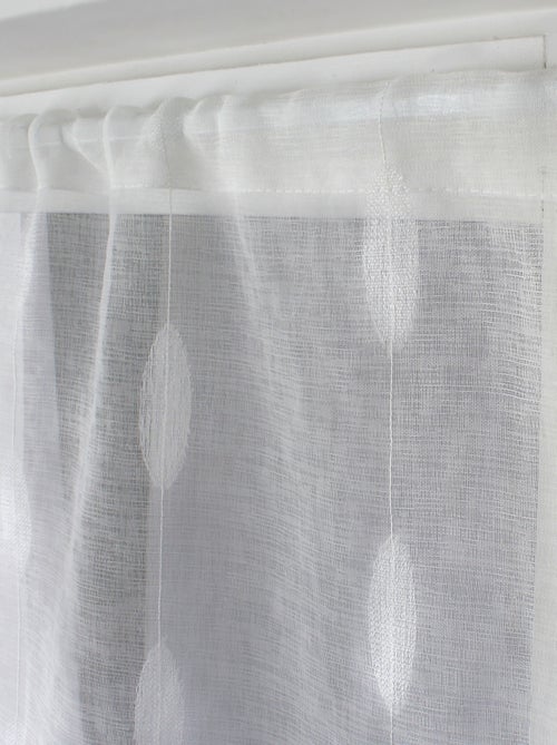 Par de visillos pequeños de jacquard con diseño ovalado - Kiabi