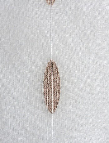 Par de visillos pequeños de jacquard con diseño ovalado