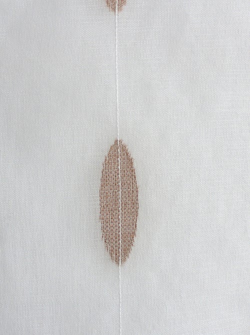 Par de visillos pequeños de jacquard con diseño ovalado - Kiabi