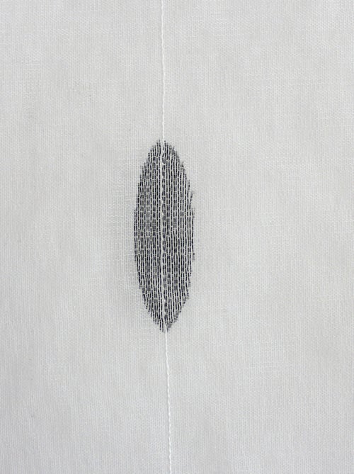 Par de visillos pequeños de jacquard con diseño ovalado - Kiabi