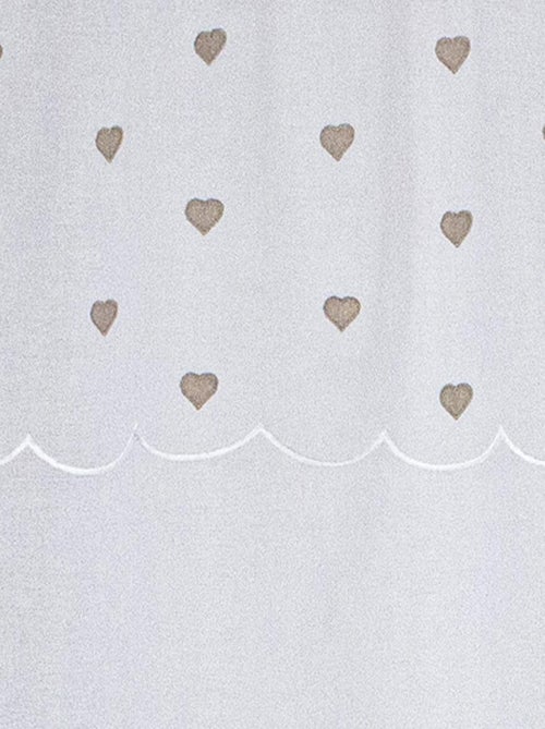 Par de visillos rectos pequeños con corazones en la parte superior - Kiabi Par de visillos rectos pequeños con corazones en la parte superior - Kiabi