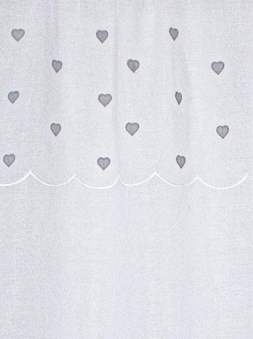 Par de visillos rectos pequeños con corazones en la parte superior - Kiabi Par de visillos rectos pequeños con corazones en la parte superior - Kiabi