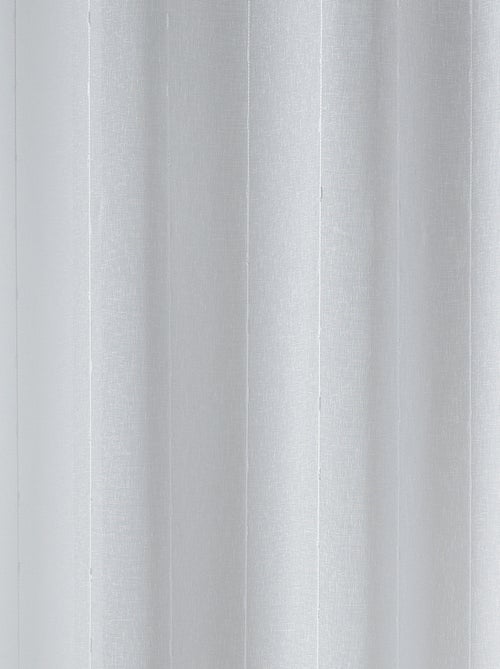 Par de visillos rectos pequeños de etamina a rayas - Kiabi