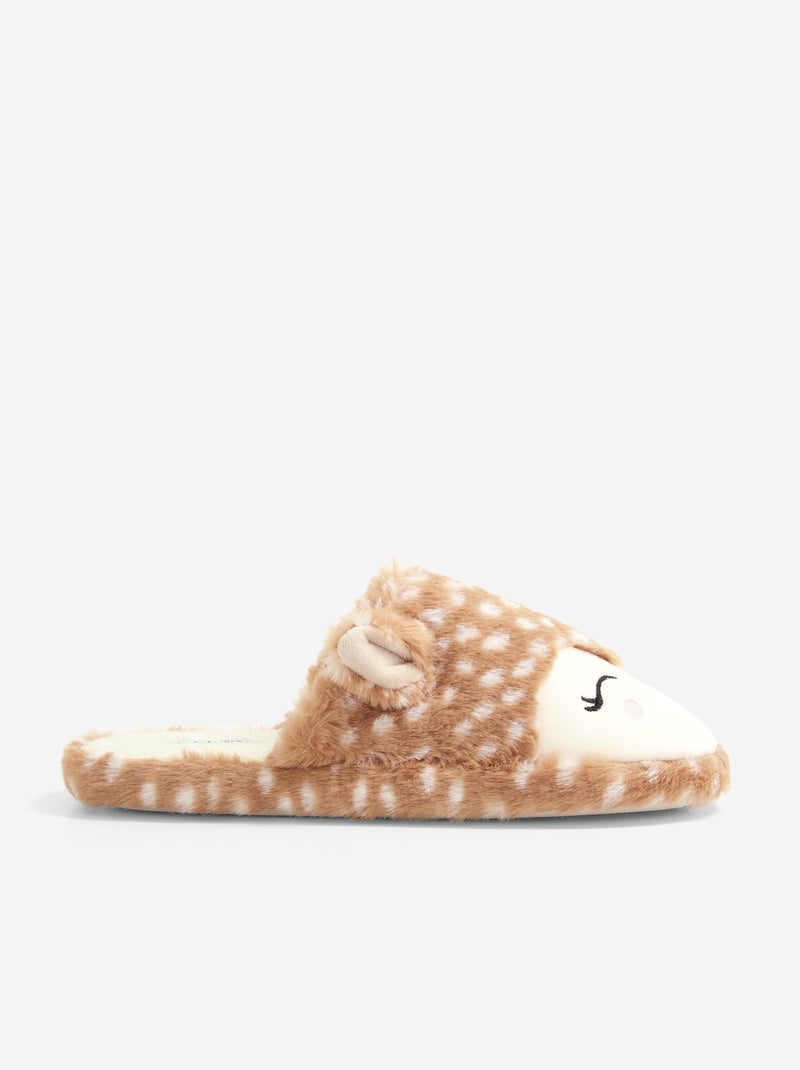 Par de zapatillas tipo mule con animaciones de 'cervatillo' Marron - Kiabi