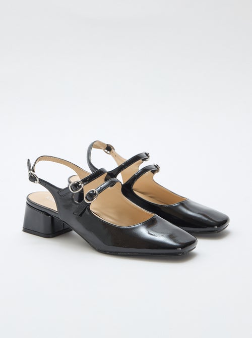 Par de zapatos de salón charol brillante liso - Kiabi