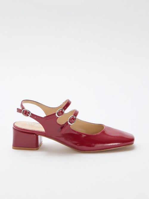 Par de zapatos de salón charol brillante liso - Kiabi