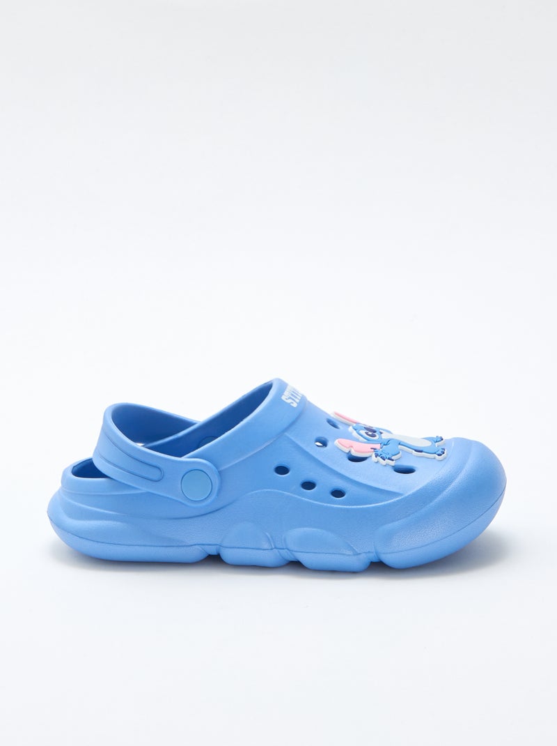 Par de zuecos animados 'Disney' 'Stitch' liso Azul - Kiabi