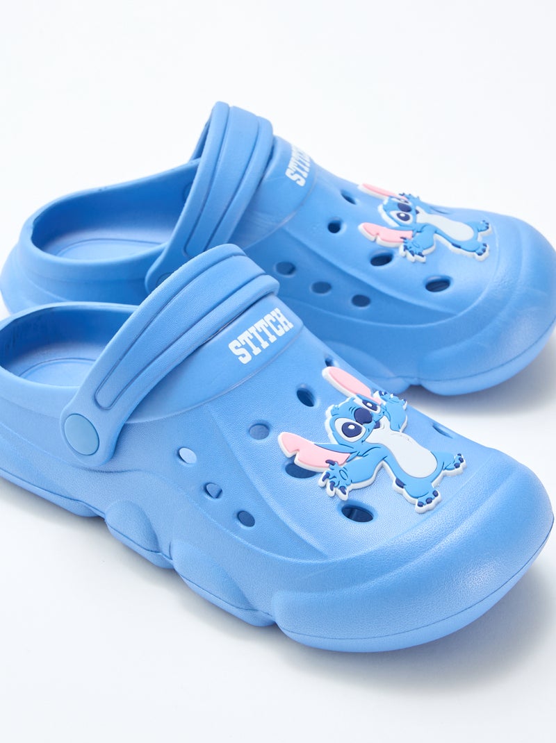 Par de zuecos animados 'Disney' 'Stitch' liso Azul - Kiabi