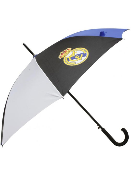 Paraguas 90 cm bicolor negro y blanco real madrid con escudo - Kiabi Paraguas 90 cm bicolor negro y blanco real madrid con escudo - Kiabi