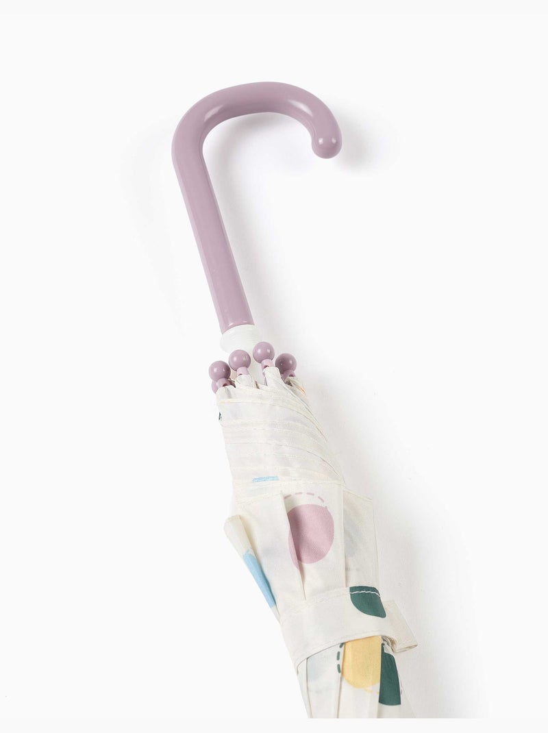 Paraguas automático con estampado de lunares Malva lila - Kiabi