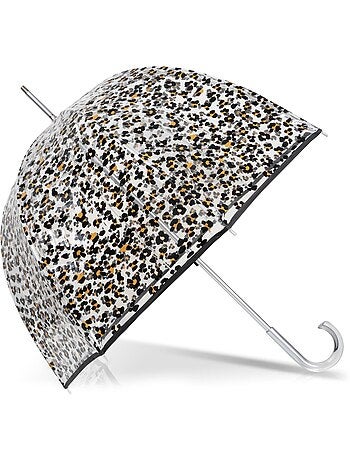 Paraguas bastón, timbre Transparente, a prueba de viento, manual mujer Isotoner