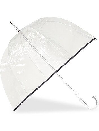 Paraguas campana transparente con dosel de 85 cm mujer isotoner
