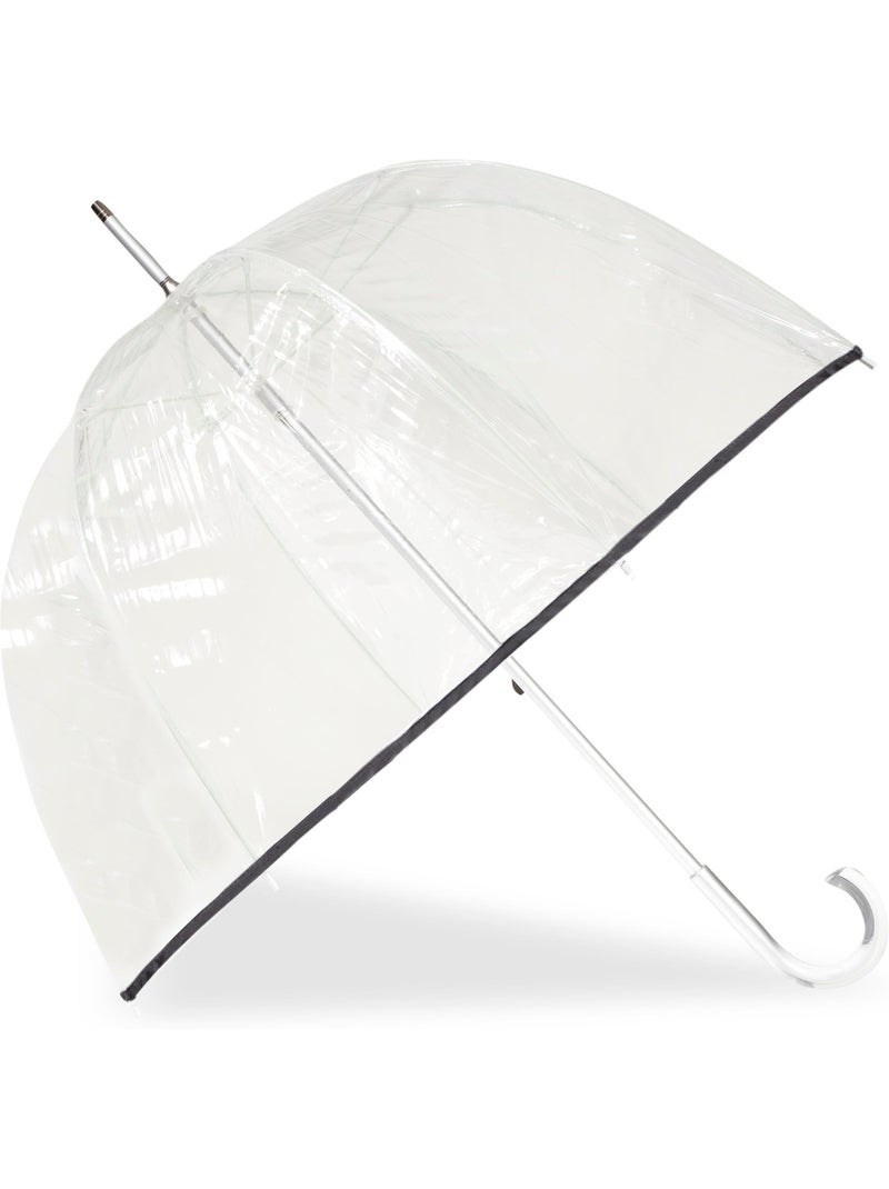 Paraguas  campana transparente con dosel de 85 cm mujer isotoner Negro - Kiabi