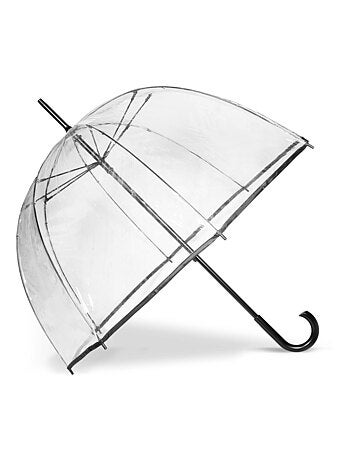 Paraguas campana transparente, maciza, apertura manual adulto mixto Isotoner