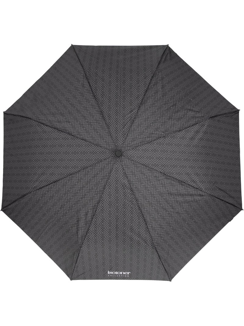 Paraguas  caña, ultrapermeable, sólida, Apertura automática/cierre manual mujer Isotoner Gris negro - Kiabi