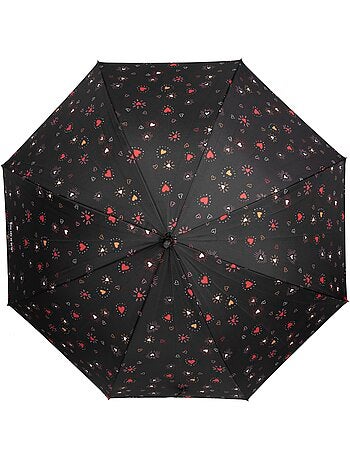 Paraguas caña, ultrapermeable, sólida, Apertura automática/cierre manual mujer Isotoner