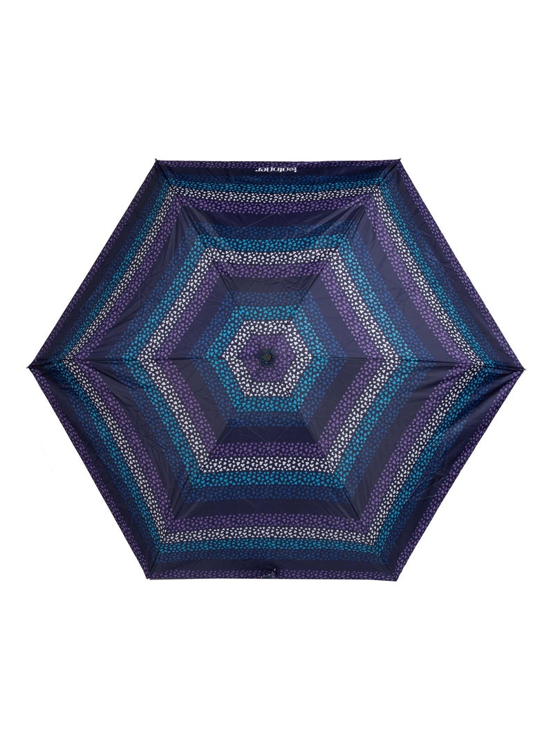 Paraguas  compacto, 17,5 cm, resistente, apertura/cierre manual adulto mixto isotoner Azul Violeta - Kiabi