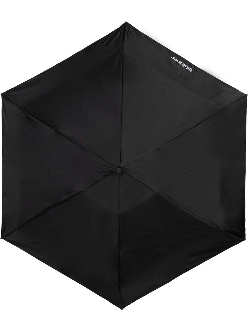 Paraguas  compacto, 17,5 cm, resistente, apertura/cierre manual adulto mixto isotoner Negro - Kiabi