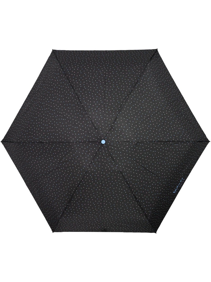 Paraguas  compacto, de 16,5 cm, resistente, repelente al agua, con apertura mujer isotoner Negro Rosa Azul - Kiabi