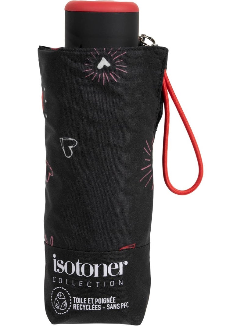 Paraguas  compacto, robusto, ultra repelente al agua, apertura manual Tecnología mujer Isotoner Rojo - Kiabi