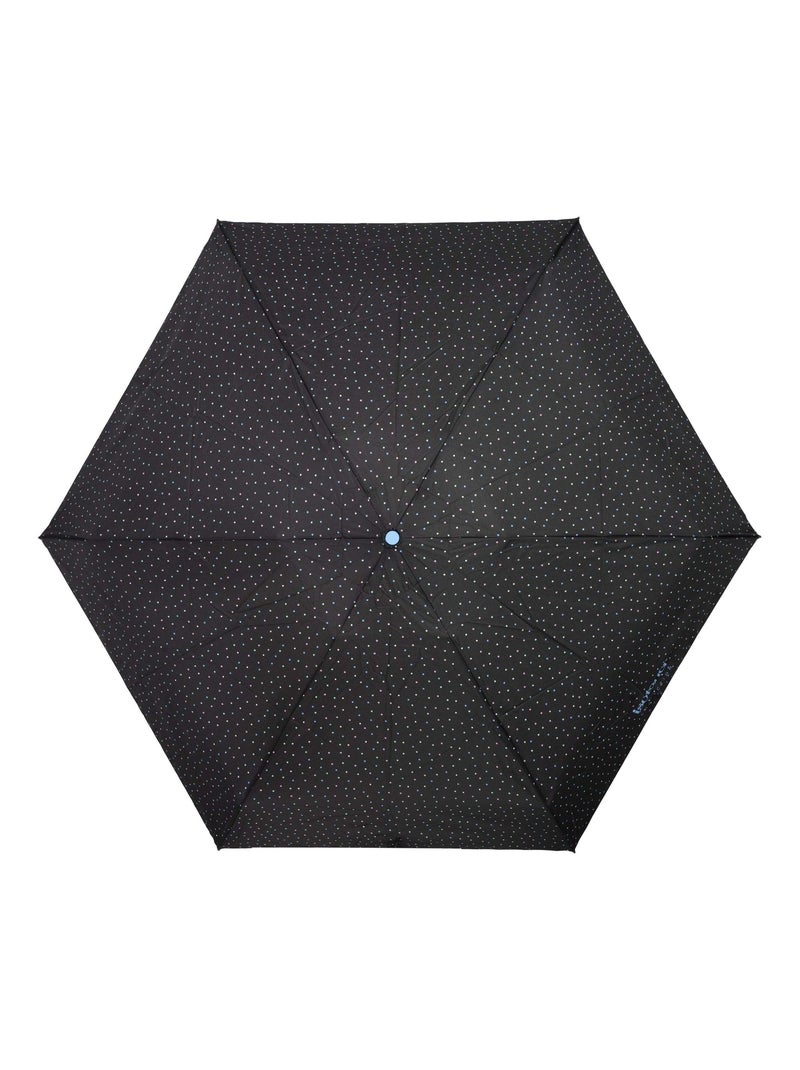Paraguas  compacto, sólido, ultra repelente al agua, apertura manual mujer Isotoner Negro Rosa Azul - Kiabi