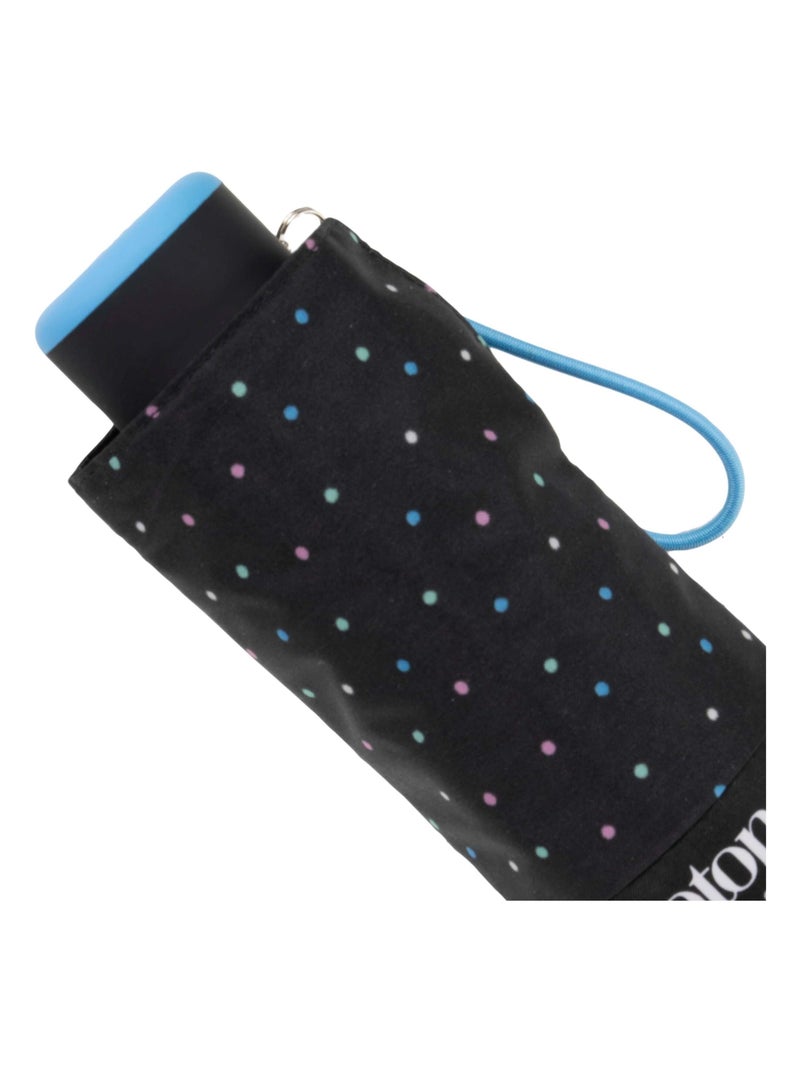 Paraguas  compacto, sólido, ultra repelente al agua, apertura manual mujer Isotoner Negro Rosa Azul - Kiabi