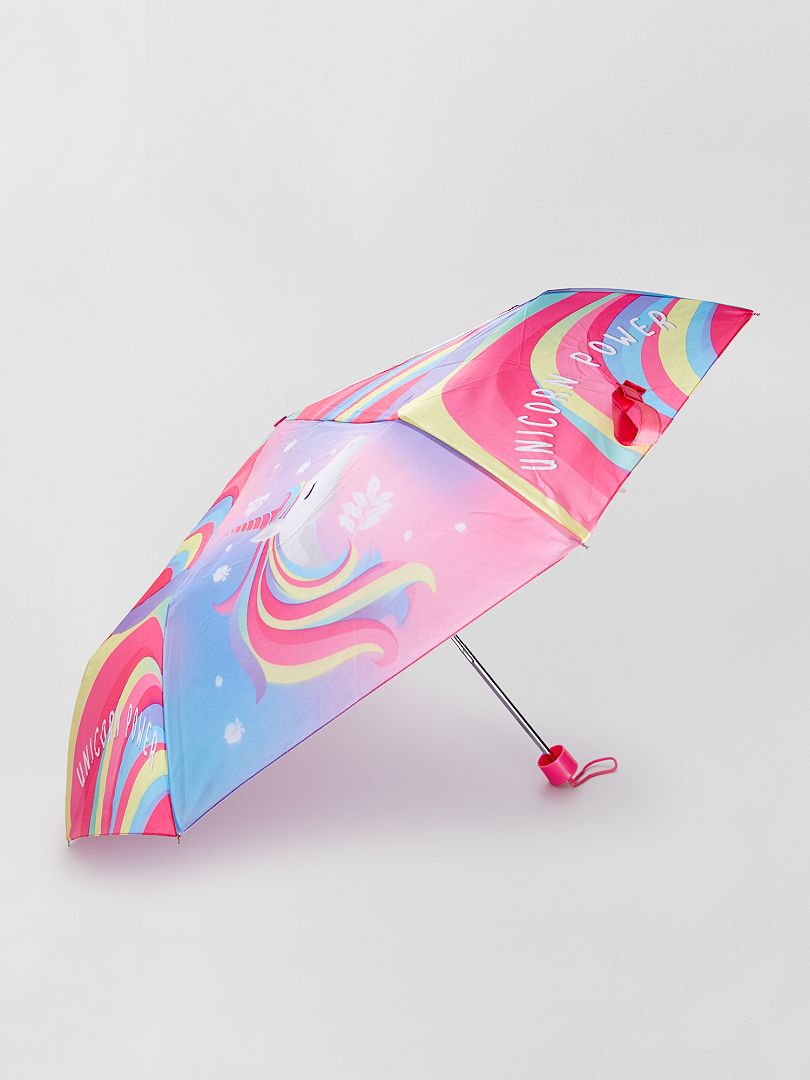Paraguas estampado de 'unicornio' ROSA - Kiabi
