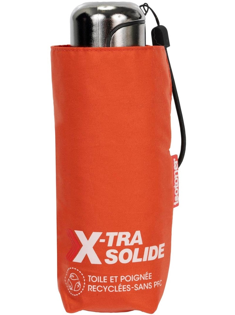 Paraguas  extra resistente, mini, repelente al agua mujer isotoner Naranja - Kiabi