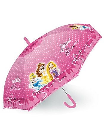 Paraguas infantil compacto princesas disney 45 cm – mango recto rosa