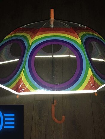 Paraguas infantil transparente, arcoíris - SMATI